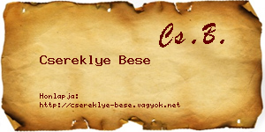Csereklye Bese névjegykártya